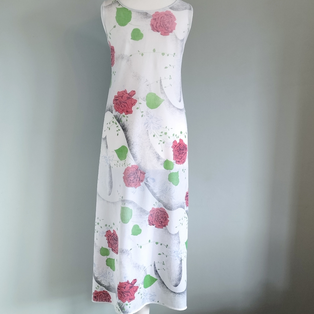 Vintage 80s Nightdress Nightgown Slipdress - Picture 2 of 8